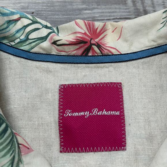Tommy Bahama Silk Hawaiian Shirt XL Tropical Short Sleeve Button Up - Picture 3 of 6
